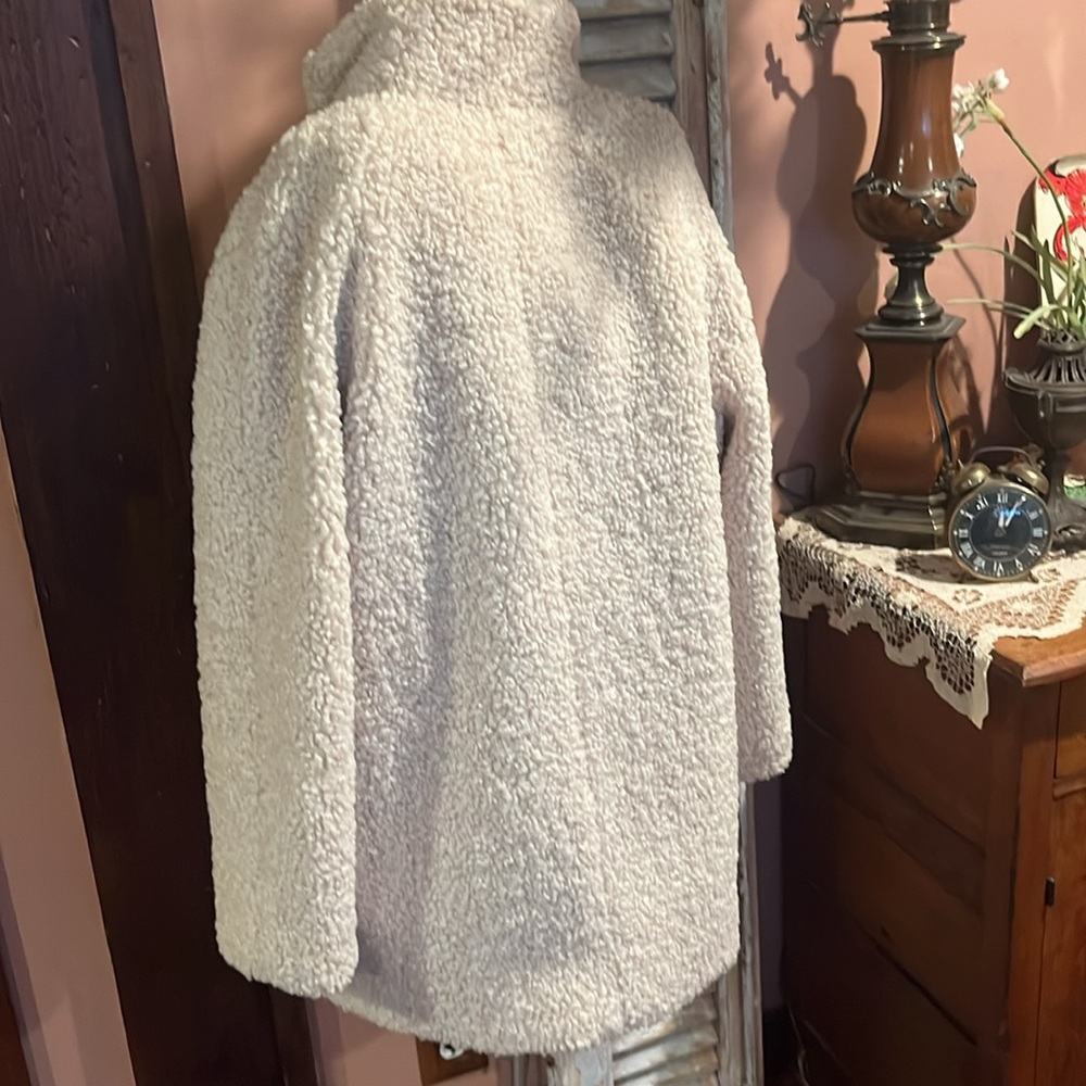 Banana republic oversized Sherpa cocoon coat - Picture 3 of 8